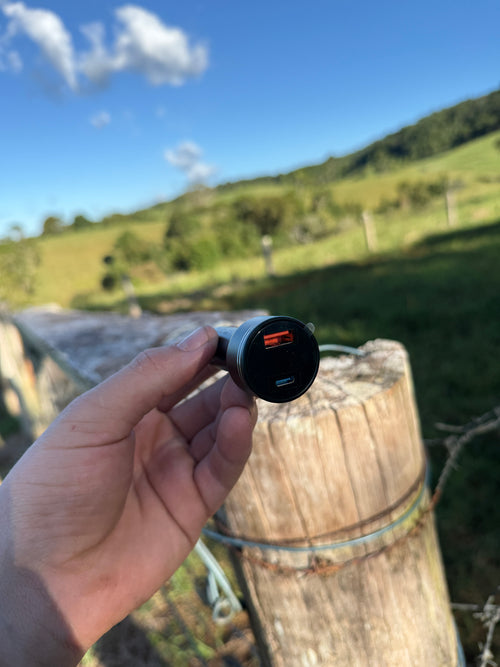 14Ow USB-C Cigarette Lighter Adaptor with USB-A